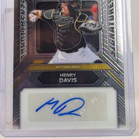 2023 Panini Prizm Sensational Signatures Henry Davis Rookie Card Autographed Pit - Picture 3 of 9